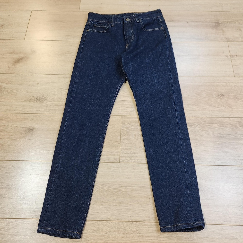 John Henric Jeans Mens 28x29 Blue Dark Wash Straight Stretch Denim Casual